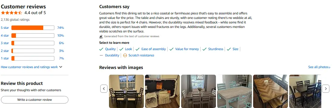 Pottery Barn Dining Table